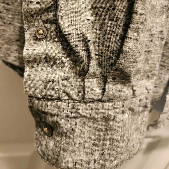 Ricky Singh Casual Shirt, XL, BDC, Gray/White Marled, Contrasting Inner Cuffs - Picture 6 of 8